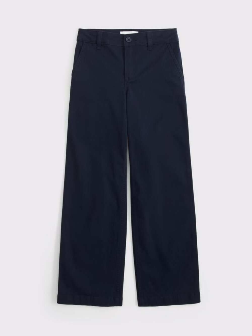 ABERCROMBIE & FITCH Uniform Navy Blue Cotton Wide Leg Chino Pants, Size 29/8